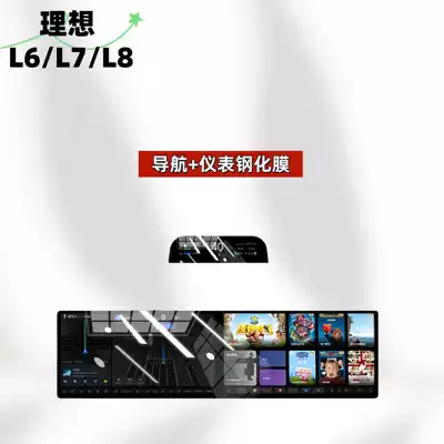 Suitable for 25 Models of Car interior film - 25-models-of-ideal-l6l7l8-navigation-instrument-high-definition-tempered-film