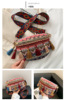 Ethnic shoulder bag, chest bag, one-shoulder bag, belt bag, ethnic style, autumn, trend of season