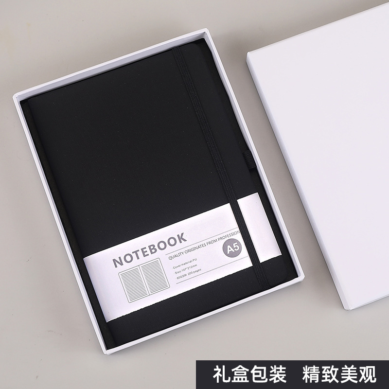 a5 布テクスチャストラップノートブックカスタムロゴシンプルな pu レザービジネス会議メモ帳卸売ギフトセット|undefined