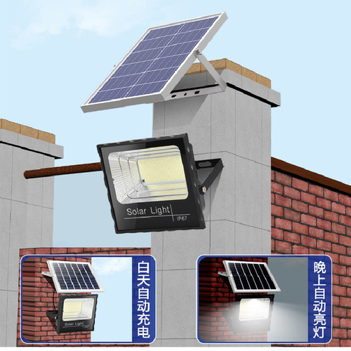 Solar Spotlight Remote Control Outdoor Garden Wall Light New Rural Column Head Light Solar Street Lamp 