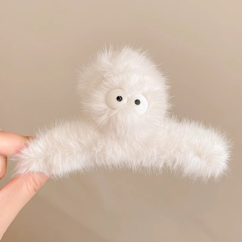 Estilo francés gran felpa clip de pelo de acrílico clip de tiburón Otoño e Invierno horquilla de alto grado versátil agarre del pelo updo tocado de pelo