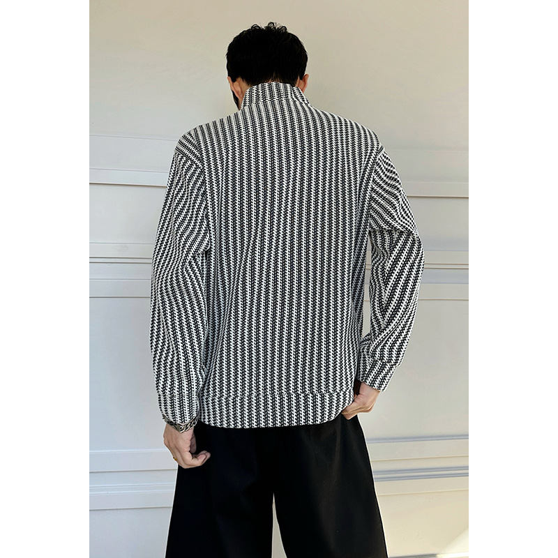 Cleanfit Half-zip Stand-up Collar Herringbone Pattern Sweatshirt For Men And Women, Spring Style, -inspired_voghion.com