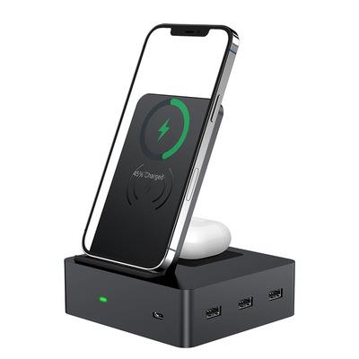 厂家直供新款40W磁吸无线充 适用于苹果手机无线蓝牙耳机充电器