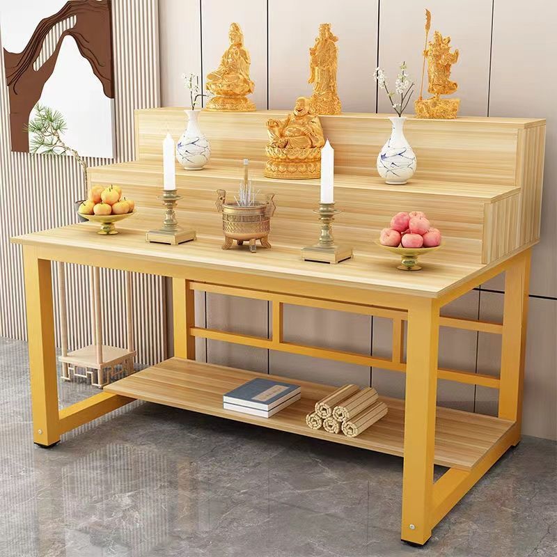 Modern Buddhist Altar for Home Use, Offering Table for Buddha, Incense Altar, Guanyin, Wealth, and Spiritual Offerings, Offering Table for Buddha and Bodhisattva