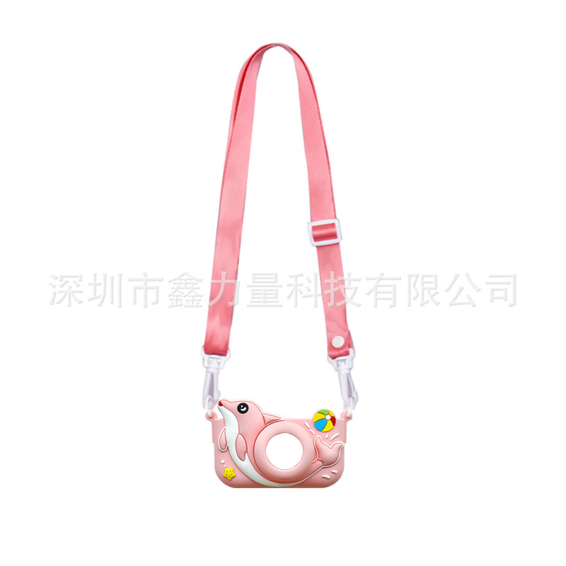 큰 돌고래 실리콘 소매 핑크