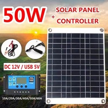 20W Թb ྦྷ Solar Panel Kit Complete pUSB