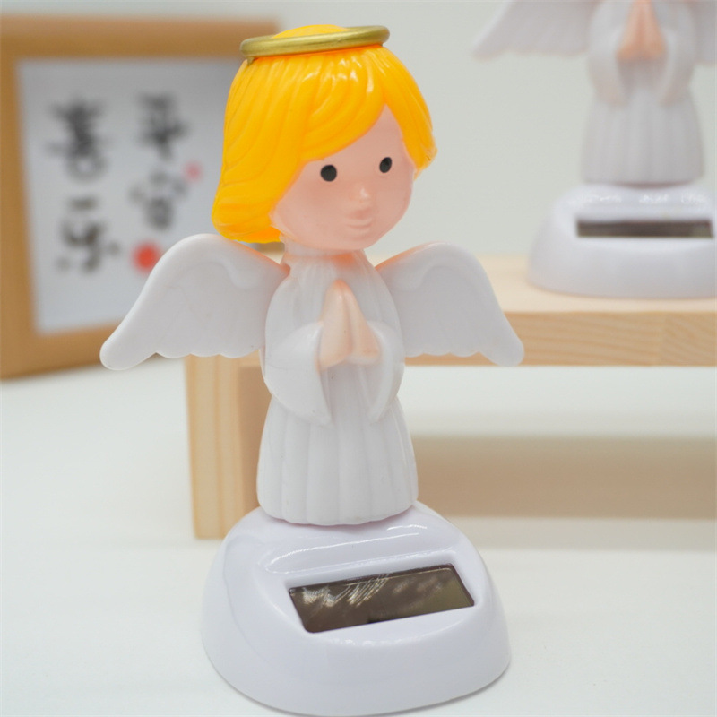 天使太阳能摆件吸收阳光自动摇摆汽车内饰挂件装饰品创意摆件详情4