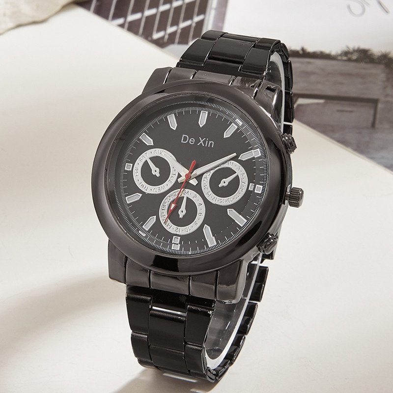 Comercio electrónico transfronterizo popular nuevo reloj de hombre luminoso estudiante masculino moda coreana correa de acero deportes reloj de cuarzo
