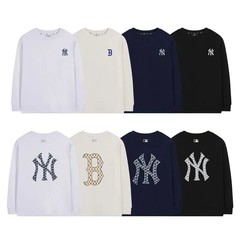 MLB 男女カップルスウェットシャツ老眼シリーズビッグロゴスポーツレジャー秋冬テリーラウンドネックスウェットシャツワンピース