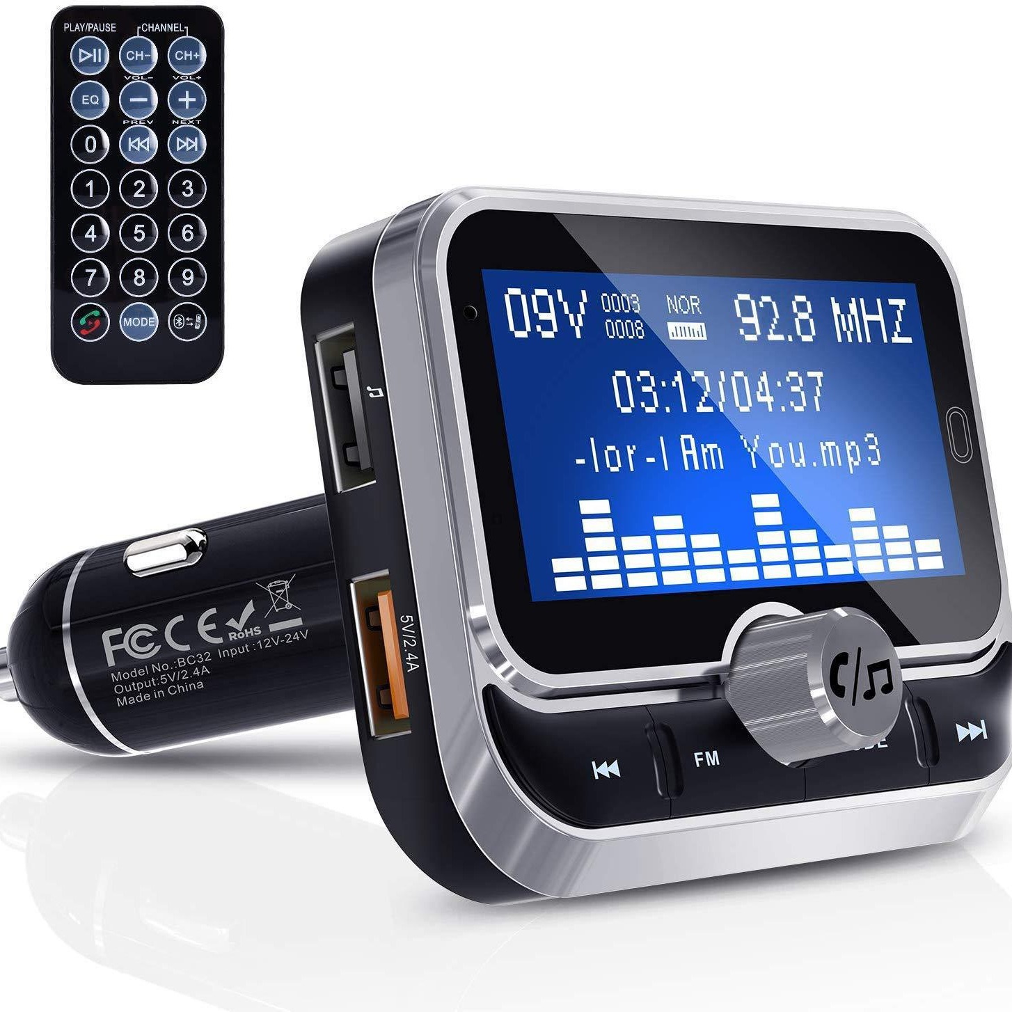 BC32 Car Mp3 Card Large Screen7 Languages Support Folder With Remote Control Car Bluetooth Player