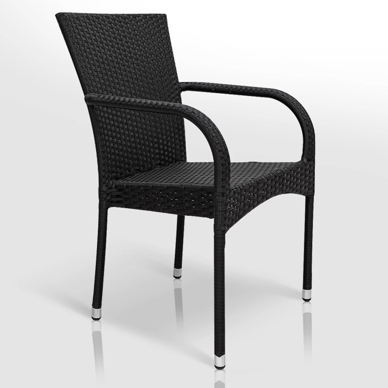 silla de caña al aire libre silla única silla pequeña patio al aire libre terraza impermeable al aire libre protección solar mesa y silla de caña doméstica