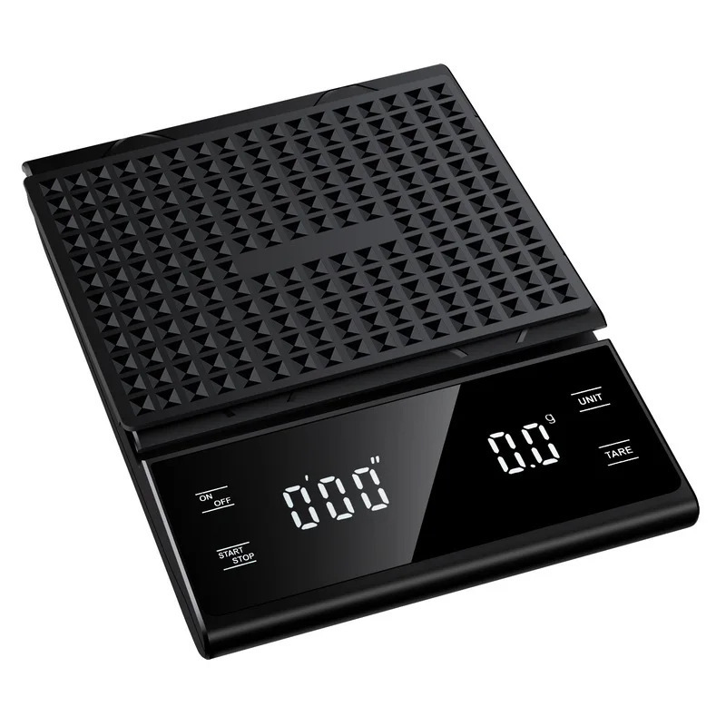 Smart Led Hidden Screen Charging Coffee Scale with Automatic Timing, Electronic Coffee Scale for Hand-Brewed Coffee, 3kg Household Kitchen Scale