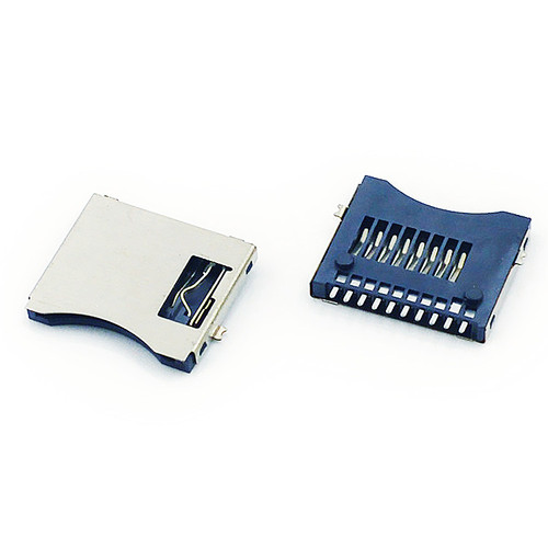 Supply tf/SD/SIM card holder simple 07 self-elastic flip-up cover microsimpush8P internal and external welding card holder