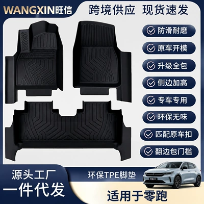 Suitable for Leapmotor A10/A05/B10/C10/C11/C16/D19/T03 TPE car floor mats with 5D threshold coverage
