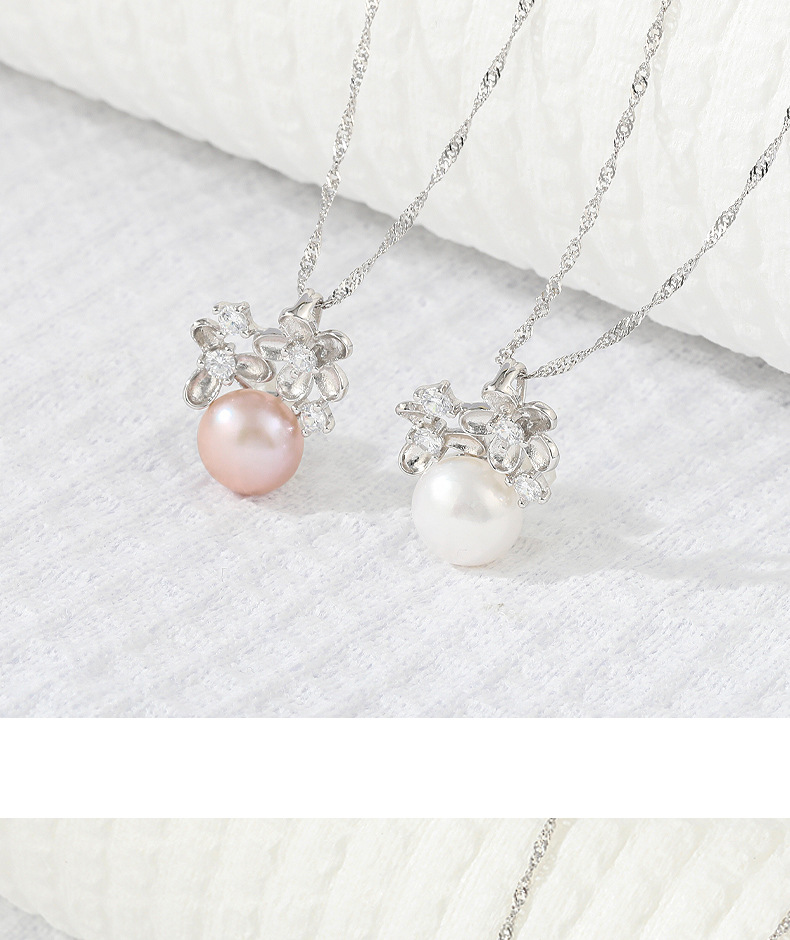 D838 minimalistischen temperament intarsien perle halskette S set frauen ohrringe ring personalisierte silber schmuck_voghion.com