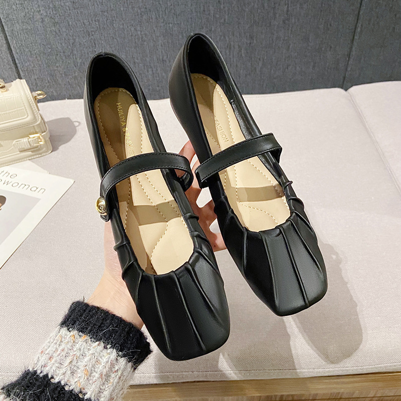 Women's Flats 2025 New Summer French Fairy Retro Shallow Casual Soft Sole Mary Jane Shoes For Women_vogvips.com