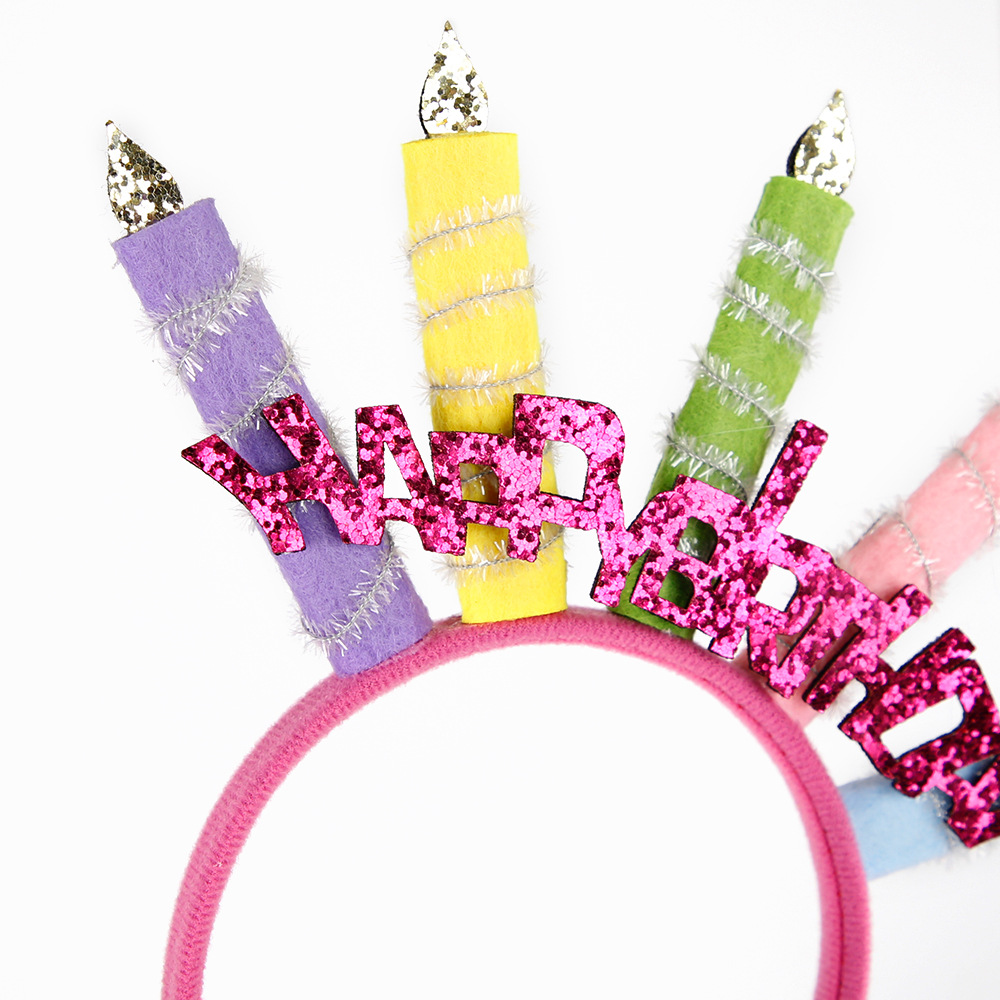 Diadema de cumpleaños corona accesorios para el cabello Adultos niños decoración de fiesta de cumpleaños sombrero de cumpleaños diadema vela de cumpleaños tocado