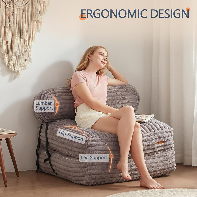 Compressed Sofa Corduroy Removable and Washable Full Sponge for All Sizes 80% off Stack Free Combination Lazy Sofa Bed