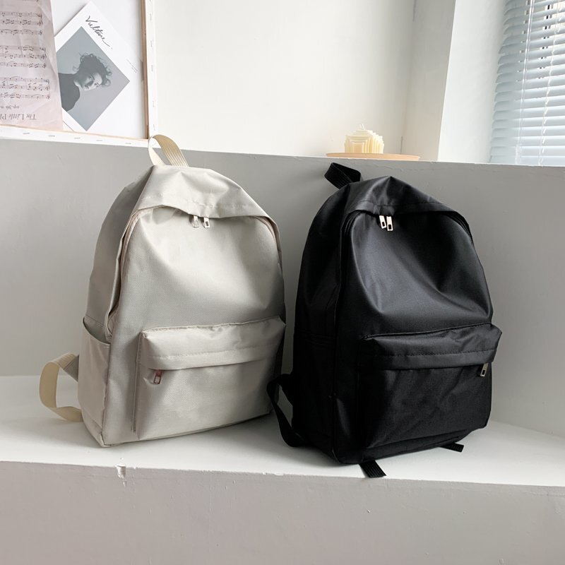 Schoolbag Women's Japanese Style Simple Campus Backpack Korean Style Ins College Style Student Backpack Casual Bag Travel Bag