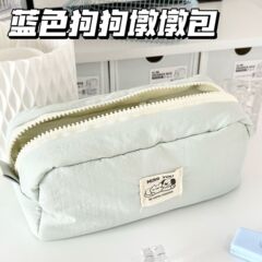 小红书同款奶油小方笔袋ins大容量女中学生文具盒收纳袋ins风