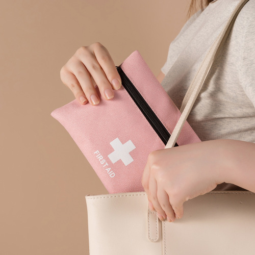 New First-Aid Kit for Home, Travel, Small and Portable Medical Emergency Kit for Outdoors, Pandemic-Proof Medication Storage Bag
