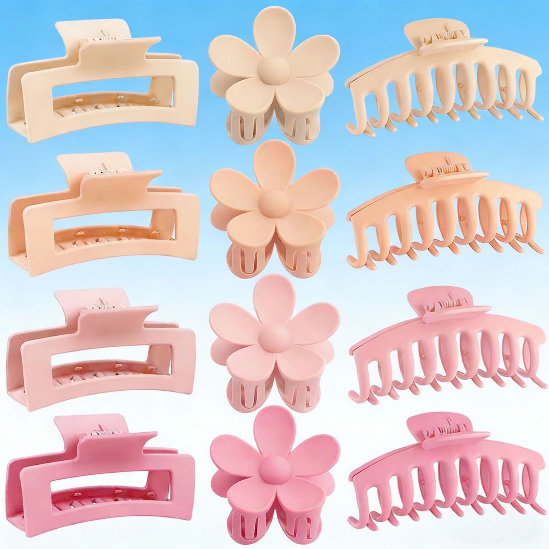 Big fuchsia set, crab pin, 12 pieces