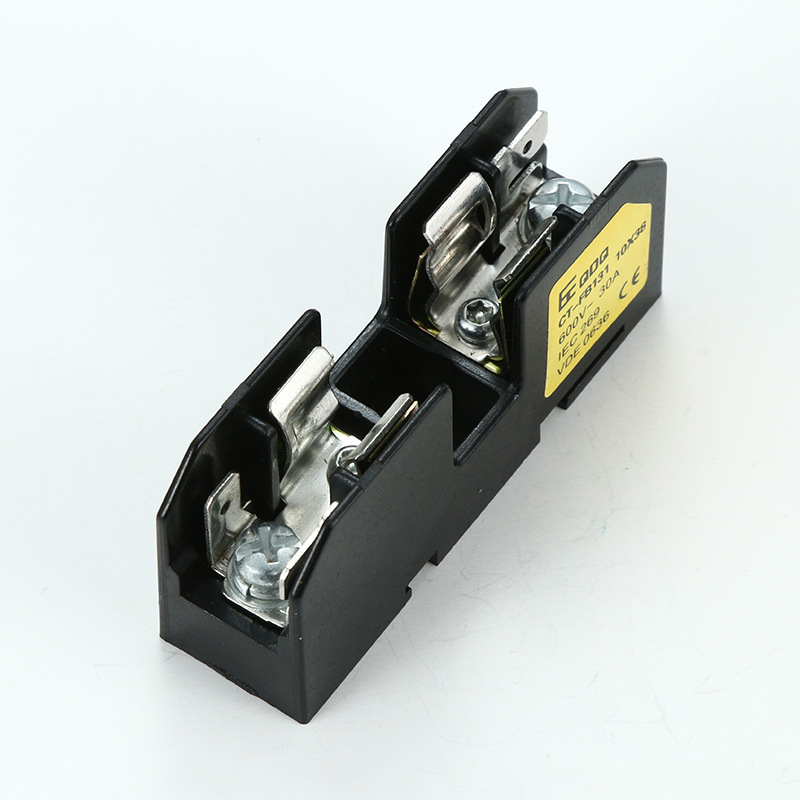 厂家供应卧式熔断器底座600V 30A玻璃管陶瓷管保险丝管座现货批发