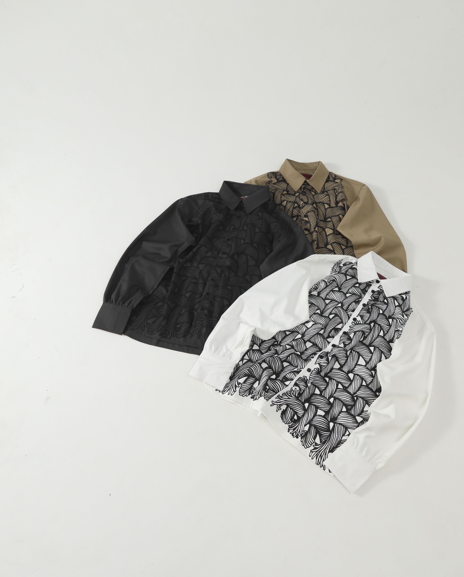 Knotted Casual Shirt With All-over Print For Men Versatile Style_voghion.com