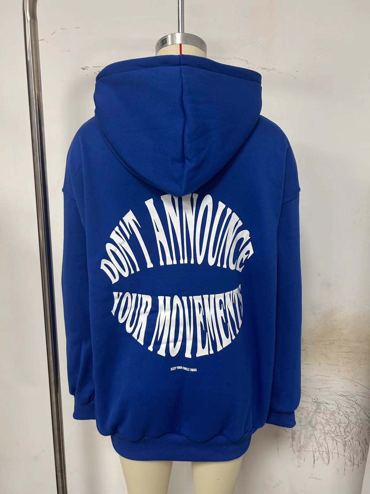 2023 Damski sweter z nadrukiem, uniwersalny top z długimi rękawami i kapturem dla kobiet_voghion.com