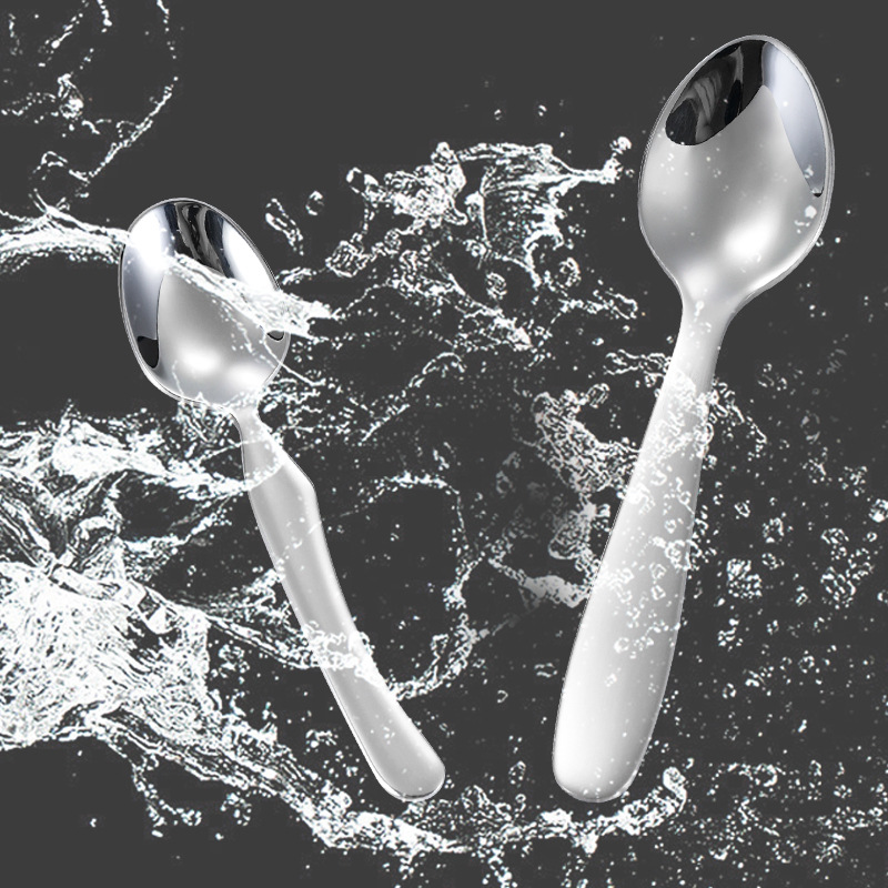 Cuchillo de acero inoxidable 304, tenedor y cuchara creativa occidental vajilla cuchara Tenedor Cruz-frontera de los niños cuchara vajilla Conjunto de 4 piezas