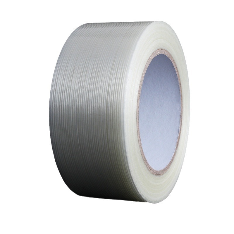 Cinta de fibra de nueve anillos, cinta adhesiva sin marcas y sin residuos, cinta de refrigerador, cinta de fibra de vidrio transparente de una cara al por mayor