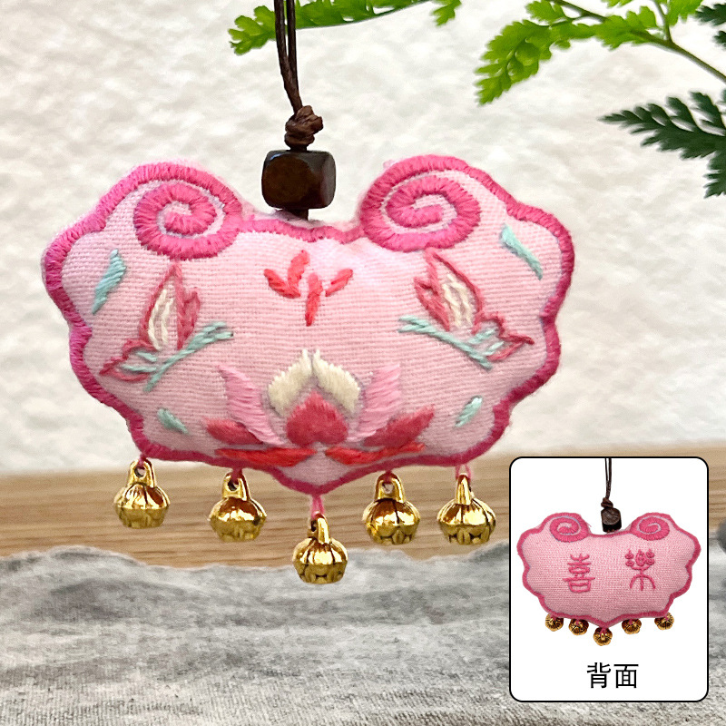 Bordado DIY artesanal creativo bolsas de jazmín colgante bolsas de estilo antiguo bordado Lu para regalo de novia bolsas de mariposa