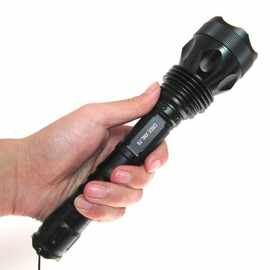 航空铝合金防汛手电筒手持式LED强光探照灯强光巡逻电筒齐全