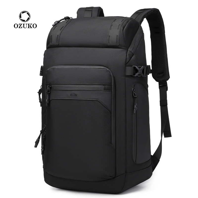 Ozuko Casual Backpack Men's Computer Backpack Waterproof Oxford Cloth Large Capacity Commuter Travel School Bag