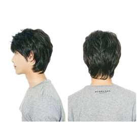 男士假发帅气短直发隐形头顶化纤头套逼真自然轻薄透气补发块