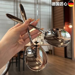 ステンレス製のスプーン食器、ホテルのビュッフェ用、共用スプーン、食事用スプーン、高級家庭用、厚手のスープスプーン、ご飯スプーン、日常使用