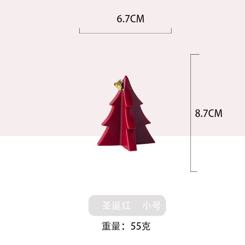 Rojo tamaño pequeño árbol de Navidad