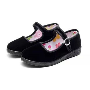 Children's Dance Shoes Square Dance Ethnic Yangko Girl Black Princess Exam Dance Shoes Old Beijing Cloth Shoes Comfortable