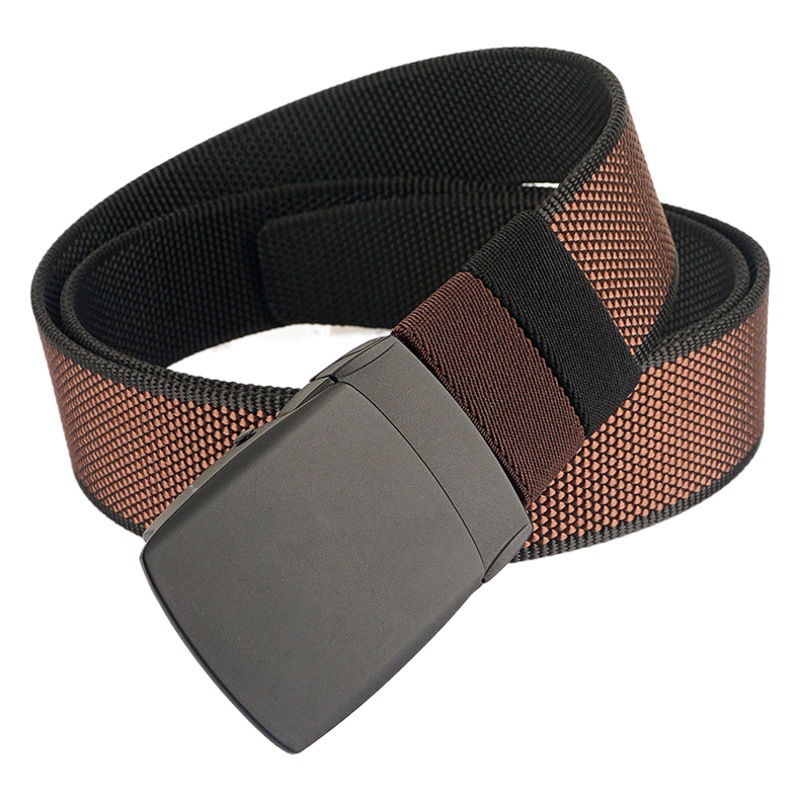 Nueva hebilla giratoria de dos colores de doble uso cinturón de nylon de lona para hombres y mujeres casual todo partido conveniente cambio pantalones cinturón