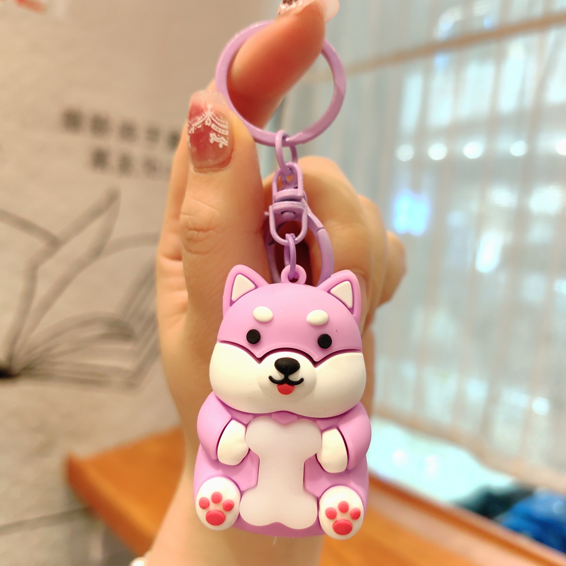 보라색 시바견
