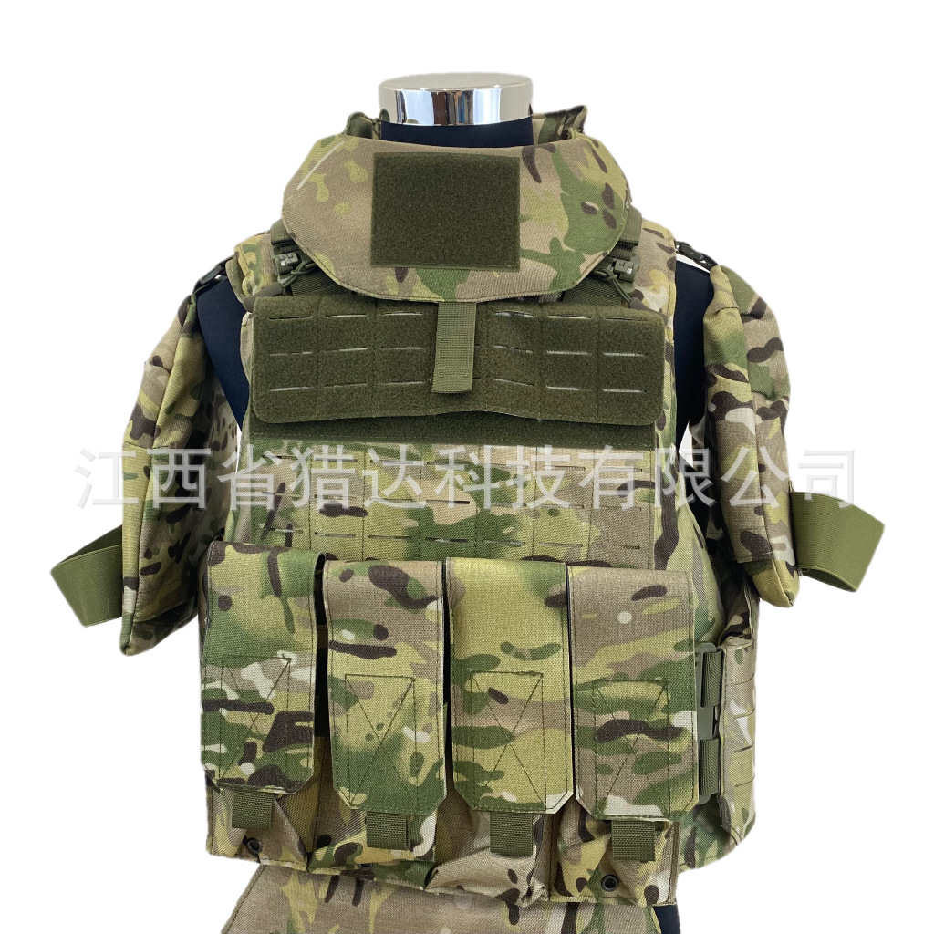 Foreign trade model fully protective bulletproof vest, GA3 level CP camouflage 1000DPE aramid NIJ IIIA.44 bulletproof vest