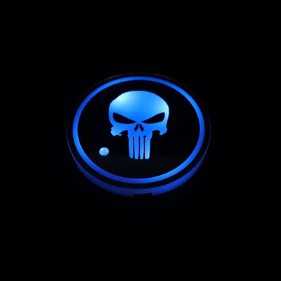 Anti-slip mat: Coaster, Colorful Water Coaster - skull