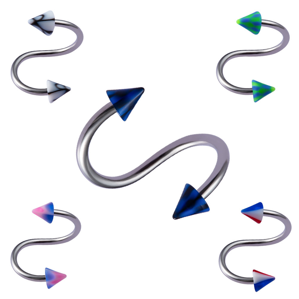 Simple Style Round Stainless Steel Eyebrow Nails 1 Set