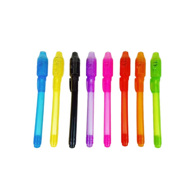 塑料办公隐形墨水灯笔多功能魔术发光笔验钞led多功能玩具荧光笔