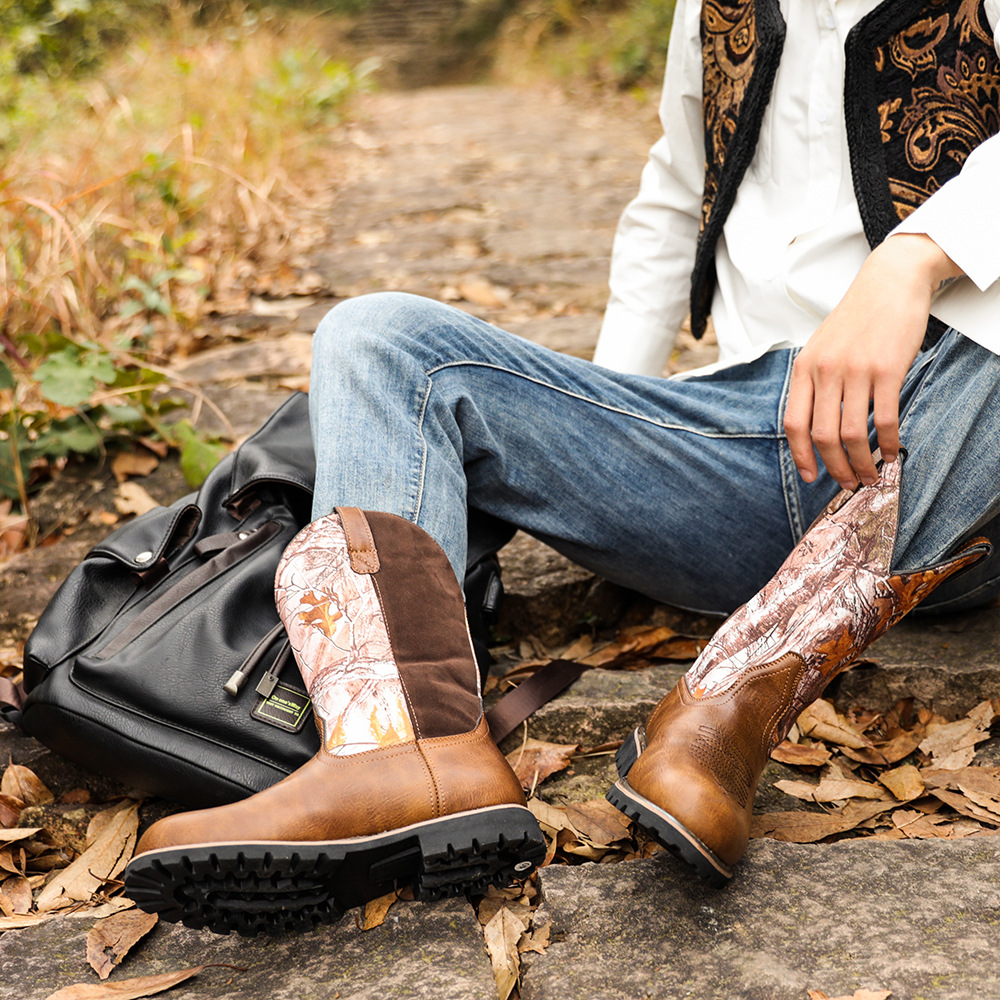 Big Tree elements Western cowboy boots for men_voghion.com