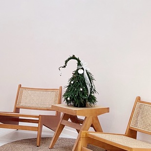 Wabi-Sabi Style Sofa Rattan Chair Single Second-Hand Balcony Rattan Chair Three-Piece Set Retro Solid Wood Leisure Chair Kangaroo S^