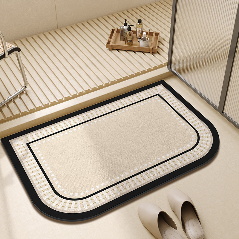 Nordic Minimalist Diatomite Bath Mat Non-slip Quick Drying Rug_voghion.com