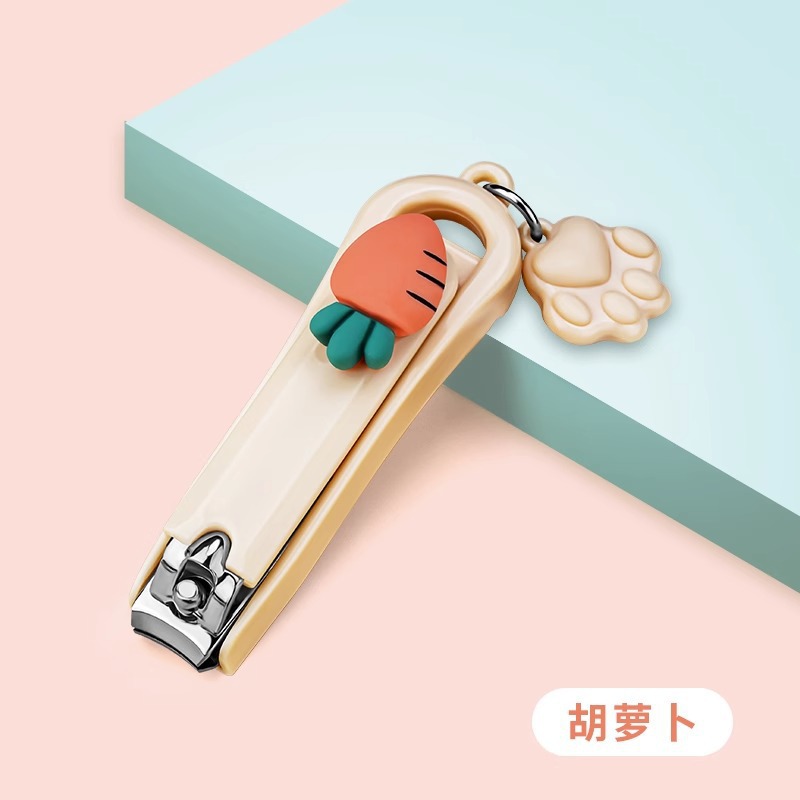 Cute cuchillo de uñas para niños a prueba de salpicaduras, alicates de uñas de alto valor facial, cuchillo de uñas de tamaño doméstico, paquete único