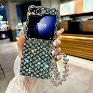 Применимо для ZFlip6/5/4/3 Samsung складной экран для мобильного телефона чехол с бриллиантами защитный чехол