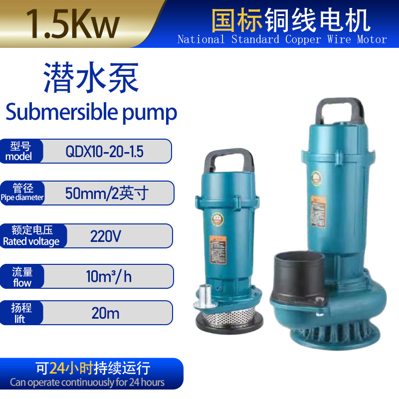 Bomba sumergible doméstica 220V bomba de alta elevación bomba agrícola bomba de lixiviación pequeña bomba sumergible